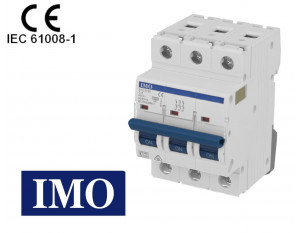 Disjoncteur tripolaire modulaire 40A courbe C IMO