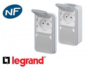 Prise de courant double et triple 16A 2P+T Legrand Plexo™ 
