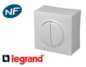 Interrupteur va et vient double Legrand Dooxie™ saillie