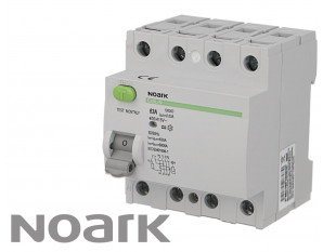 Interrupteur Différentiel 63A / 300mA / type AC / Tétrapolaire Noark Ex9L-N