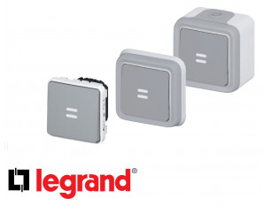 Interrupteur temporisé à voyant Legrand Plexo™ gris 