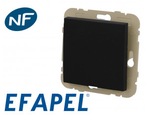 Interrupteur va-et-vient simple noir mat Efapel Logus 90