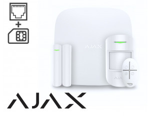 Alarme sans fil AJAX HUB (GSM + Ethernet), blanche