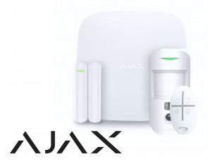 Kit d'alarme AJAX HUB2 (GSM + Ethernet) blanc, avec fonction levée de doute