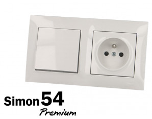 Plaque de finition blanche Simon Premium