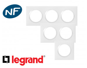 Plaque de finition blanche Legrand Dooxie