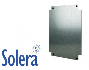 Plaque de fond métal tôle pleine pour coffret polyester Solera Polibox PX304020
