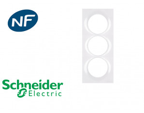Plaque enjoliveur triple verticale ent. 57 mm Schneider Odace Styl