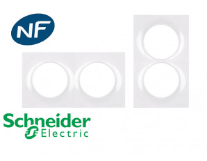 Plaque de finition blanche Schneider Odace Styl