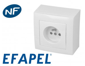 Prise électrique blanche Efapel Logus 90