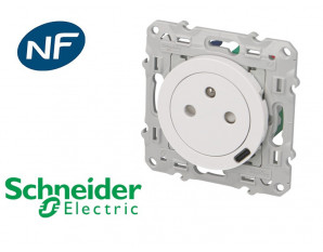 Prise de courant 2P+T 16A affleurante + USB C Schneider Odace