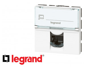 Prise RJ45 cat.6 FTP 2 modules Legrand Mosaic composable