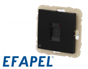 Prise RJ45 cat.6 noire mat Efapel Logus 90