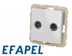 Prise TV + FM blanc Efapel Logus 90