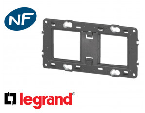 Support de fixation 2 postes Legrand Mosaic composable