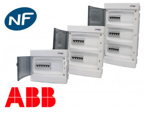 Tableau électrique pré équipé encastré à vis ABB