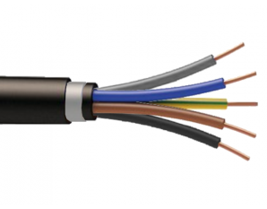 Cable RVFV armé 5G1.5mm² à la coupe (minimum 10m)