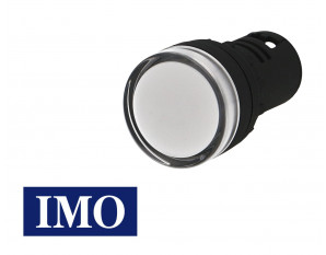 Voyant lumineux monobloc à LED IMO 230VAC Ø22mm blanc