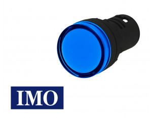 Voyant lumineux monobloc à LED IMO 230VAC Ø22mm bleu