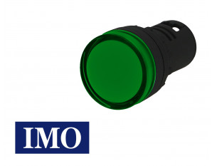 Voyant lumineux monobloc à LED IMO 230VAC Ø22mm vert