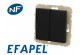 Interrupteur va-et-vient double noir mat Efapel Logus 90