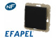Interrupteur va-et-vient simple noir mat Efapel Logus 90