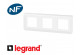 Plaque triple horizontale blanche Legrand Mosaic composable