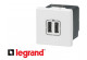 Alimentation USB double 2 modules Legrand Mosaic composable