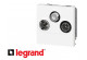 Prise TV/FM/SAT 2 modules Legrand Mosaic composable