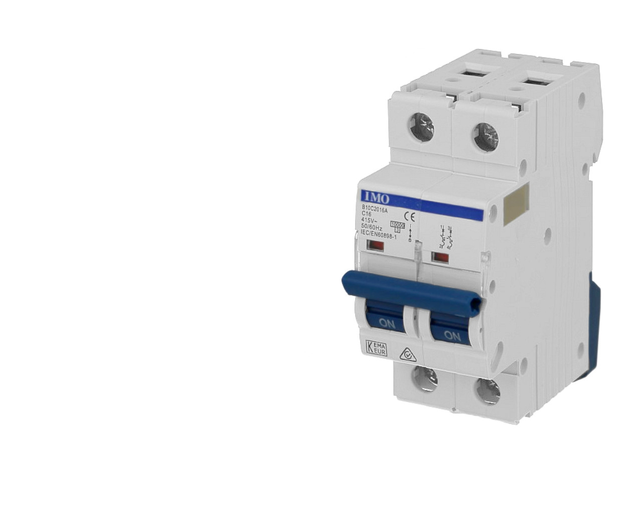 Disjoncteur bipolaire modulaire 10A courbe C IMO