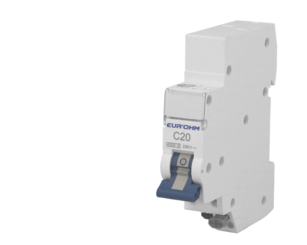 Disjoncteur phase neutre automatique 20A courbe C 4.5kA Eur'Ohm RX Protect