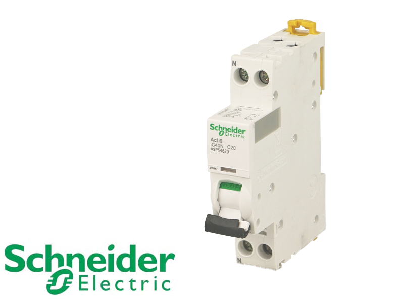 Disjoncteur phase neutre courbe C Schneider Acti9 iC40N Disjoncteur — free download