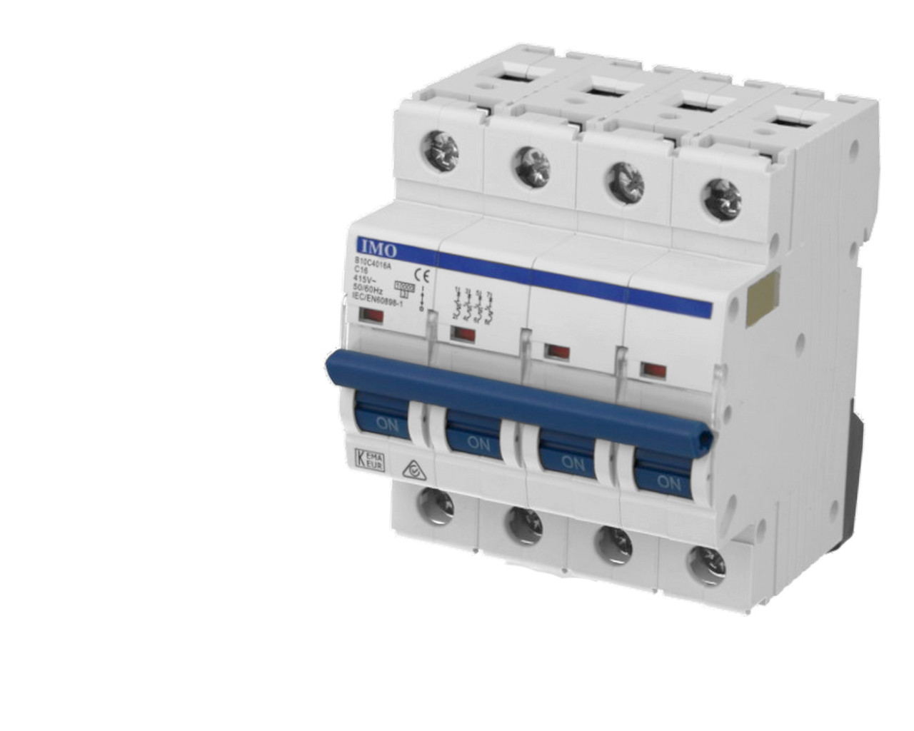 Disjoncteur tetrapolaire modulaire 6A courbe C IMO