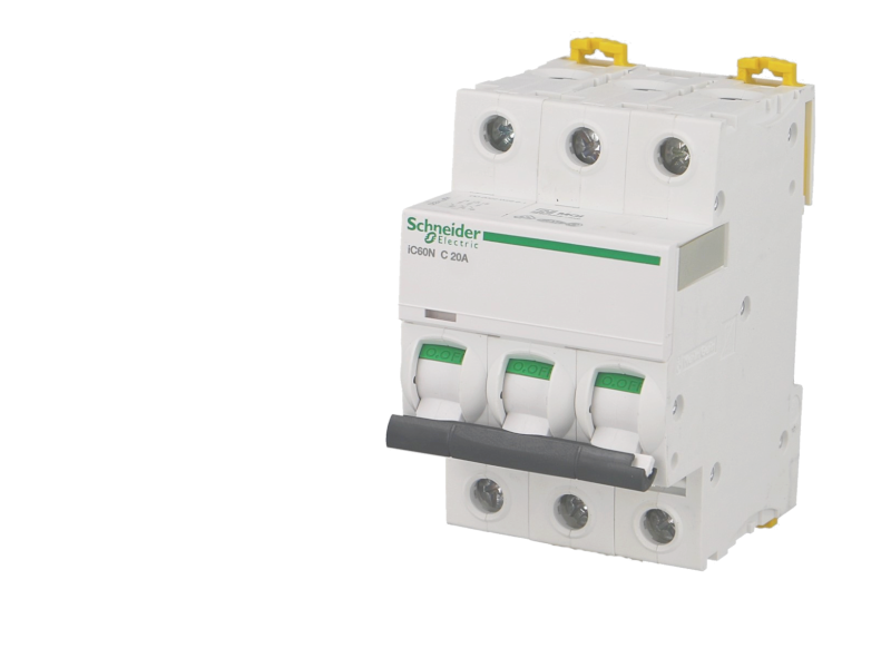 Disjoncteur modulaire tripolaire Schneider Acti9 iC60N 32A courbe C