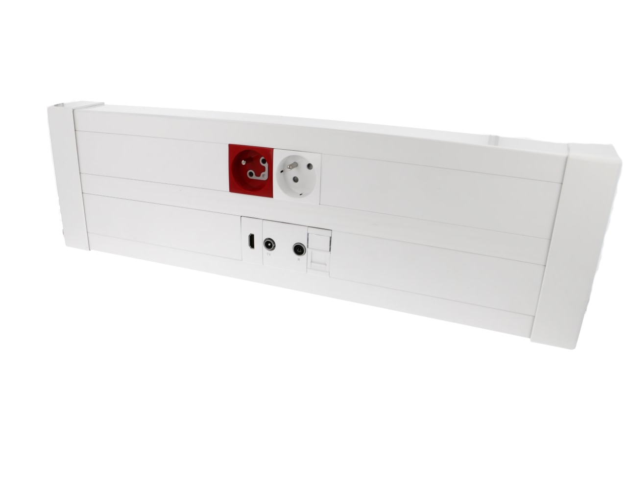 Goulotte pour appareillage 45x45 Efapel. Deux compartiments 155 x 50 mm