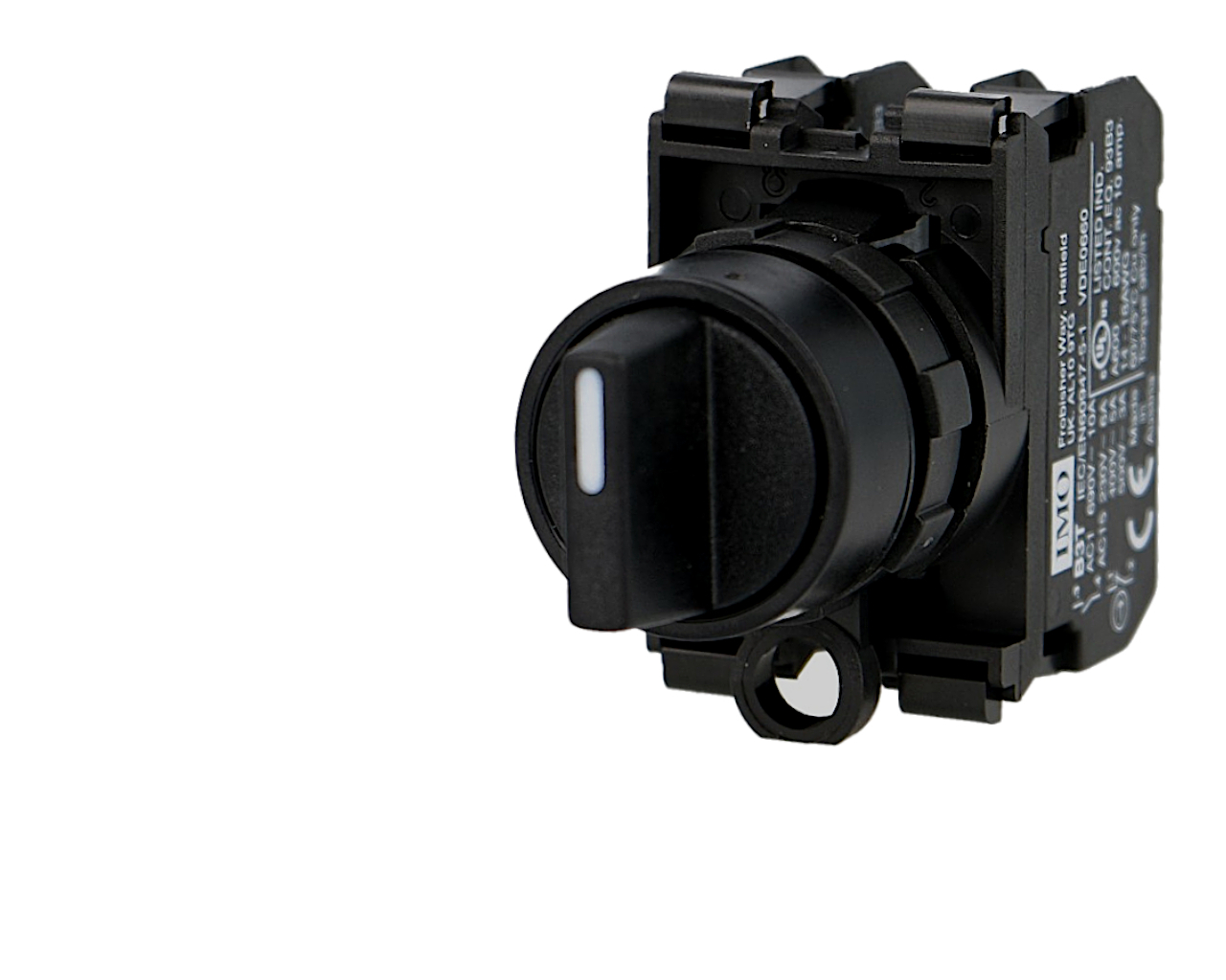 Sélecteur rotatif 3 positions complet IMO Ø22mm, 2NO