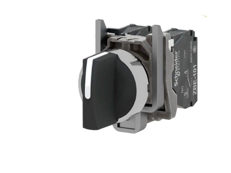 Sélecteur rotatif Schneider Harmony XB4 trois positions 2NO