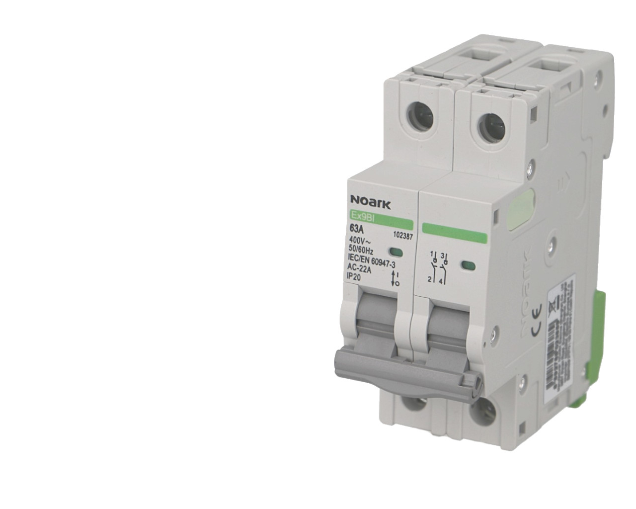 Interrupteur Sectionneur Modulaire 2 pôles 63A Noark