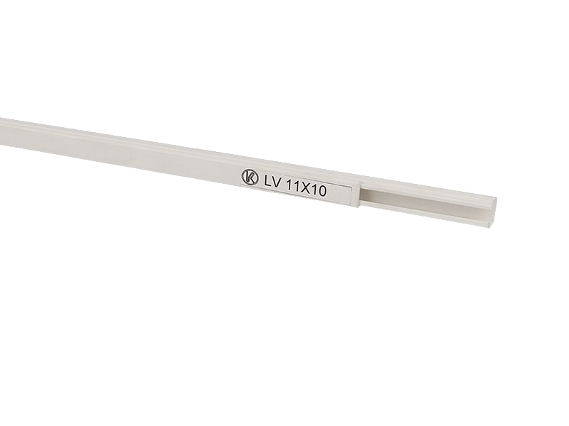 Moulure électrique PVC autocollante 11x10mm, longueur 1m20