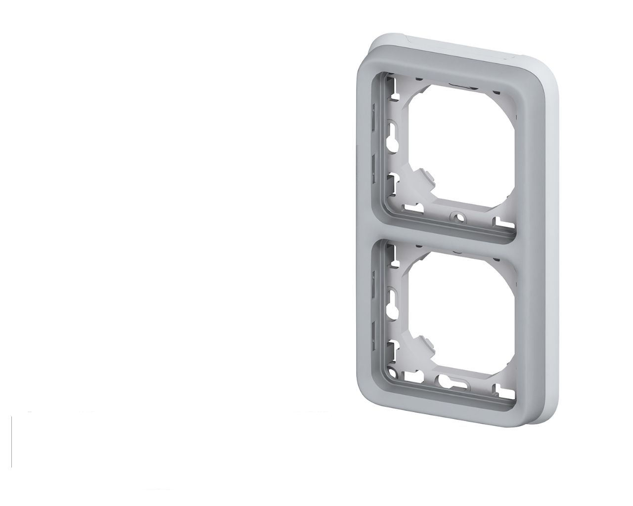 Plaque double verticale Legrand Plexo™ gris composable