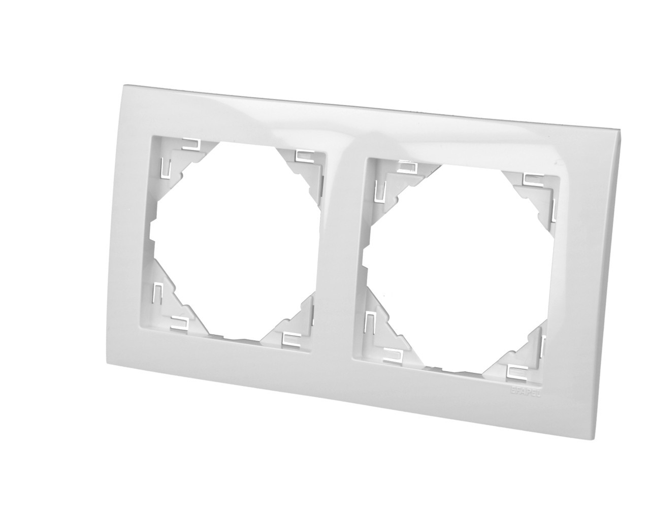 Plaque de finition blanche double Efapel Logus 90