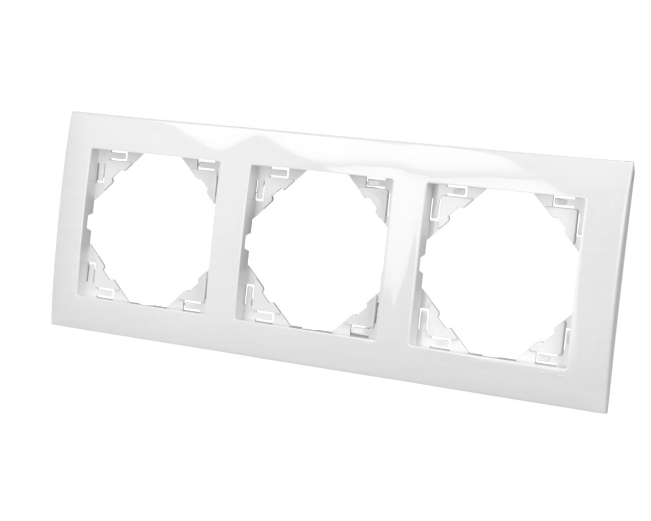 Plaque de finition blanche triple Efapel Logus 90