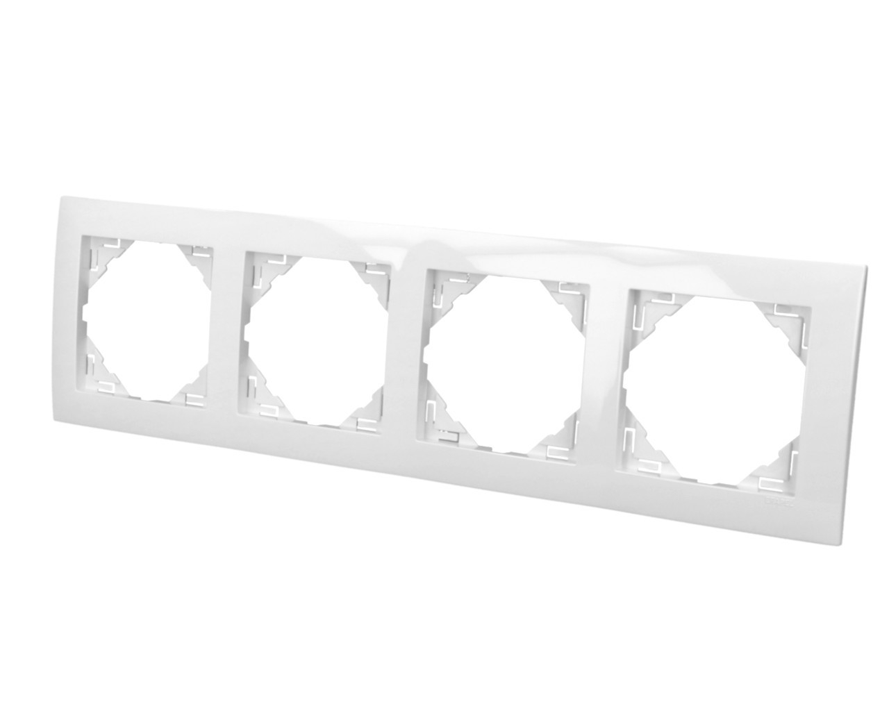 Plaque de finition blanche quadruple Efapel Logus 90