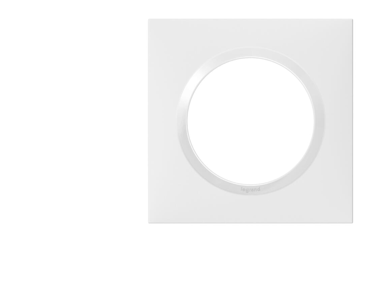 Plaque de finition blanche simple Legrand Dooxie