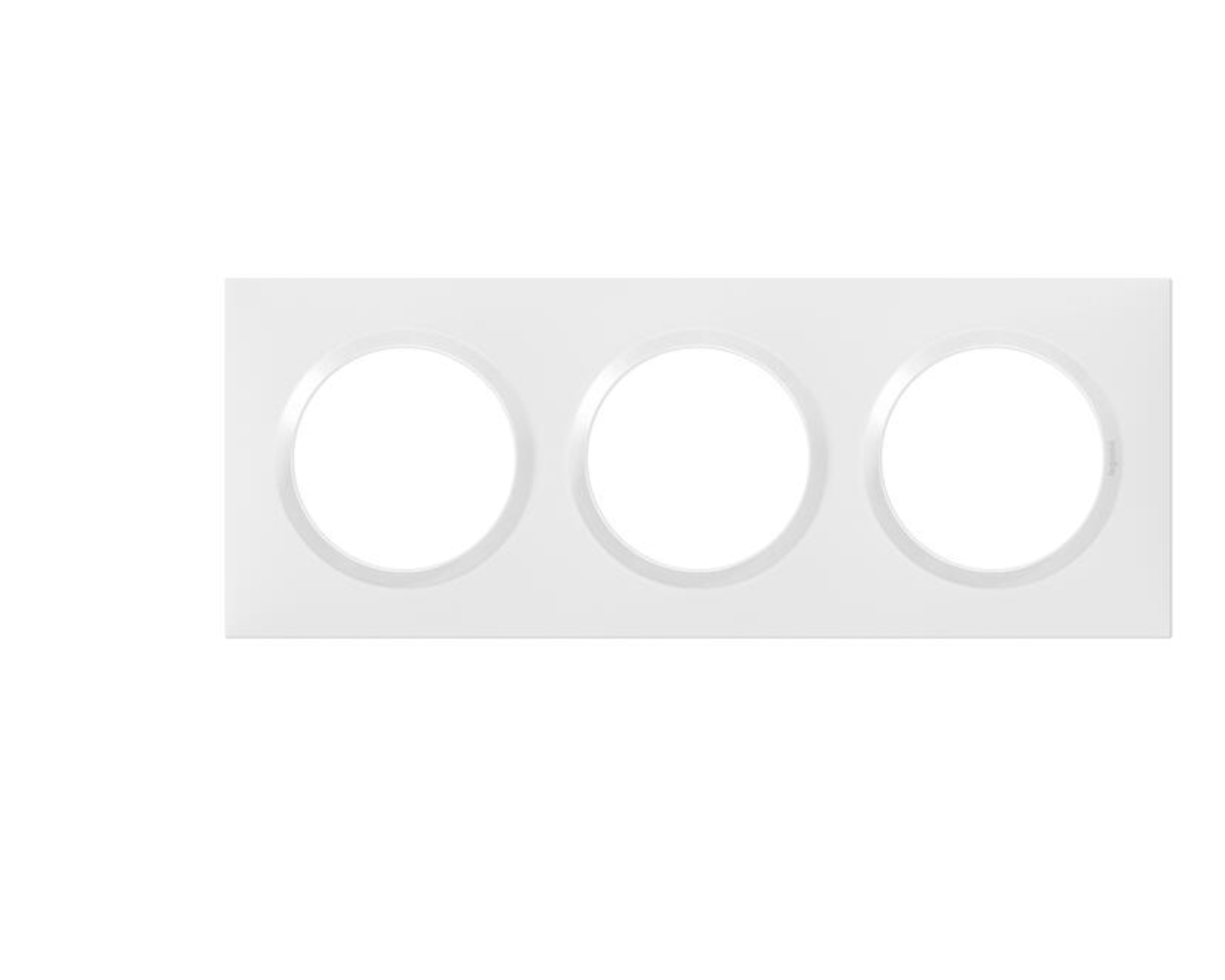 Plaque de finition blanche triple Legrand Dooxie