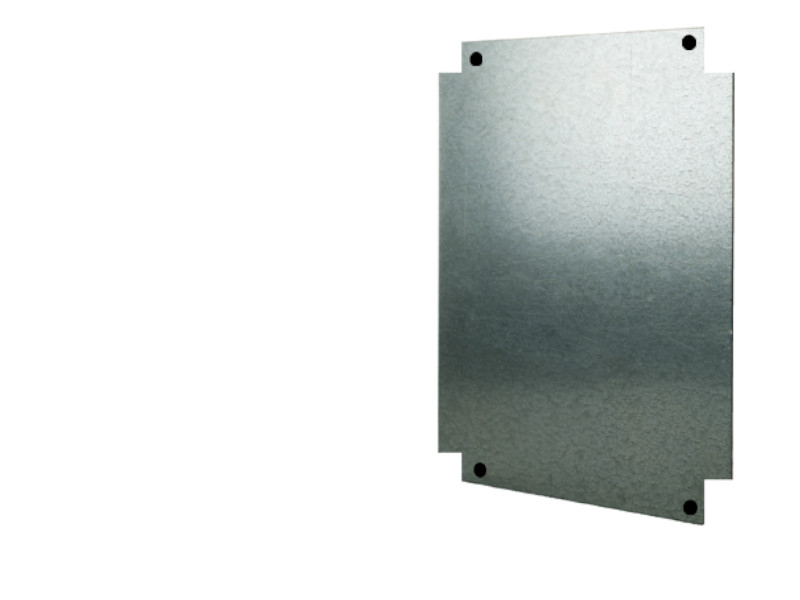 Plaque de fond métal tôle pleine pour coffret polyester Solera Polibox PX608030