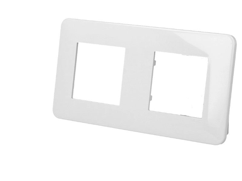 Plaque de finition blanche double Efapel Latina