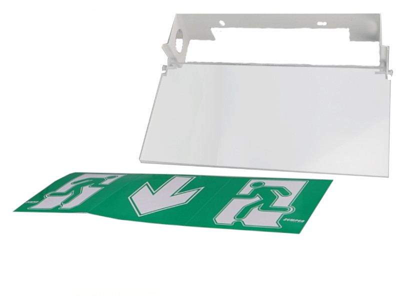 Porte étiquette non sérigraphié saillie mural / plafond pour BAES