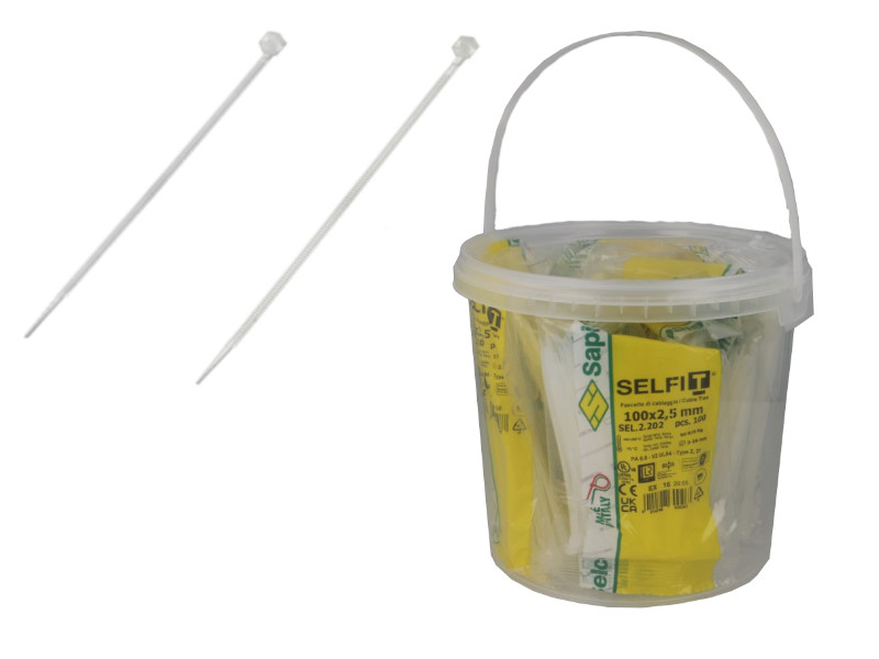 Collier de fixation couleur Naturel 100 x 2.5 & 140 x 3.5 mm