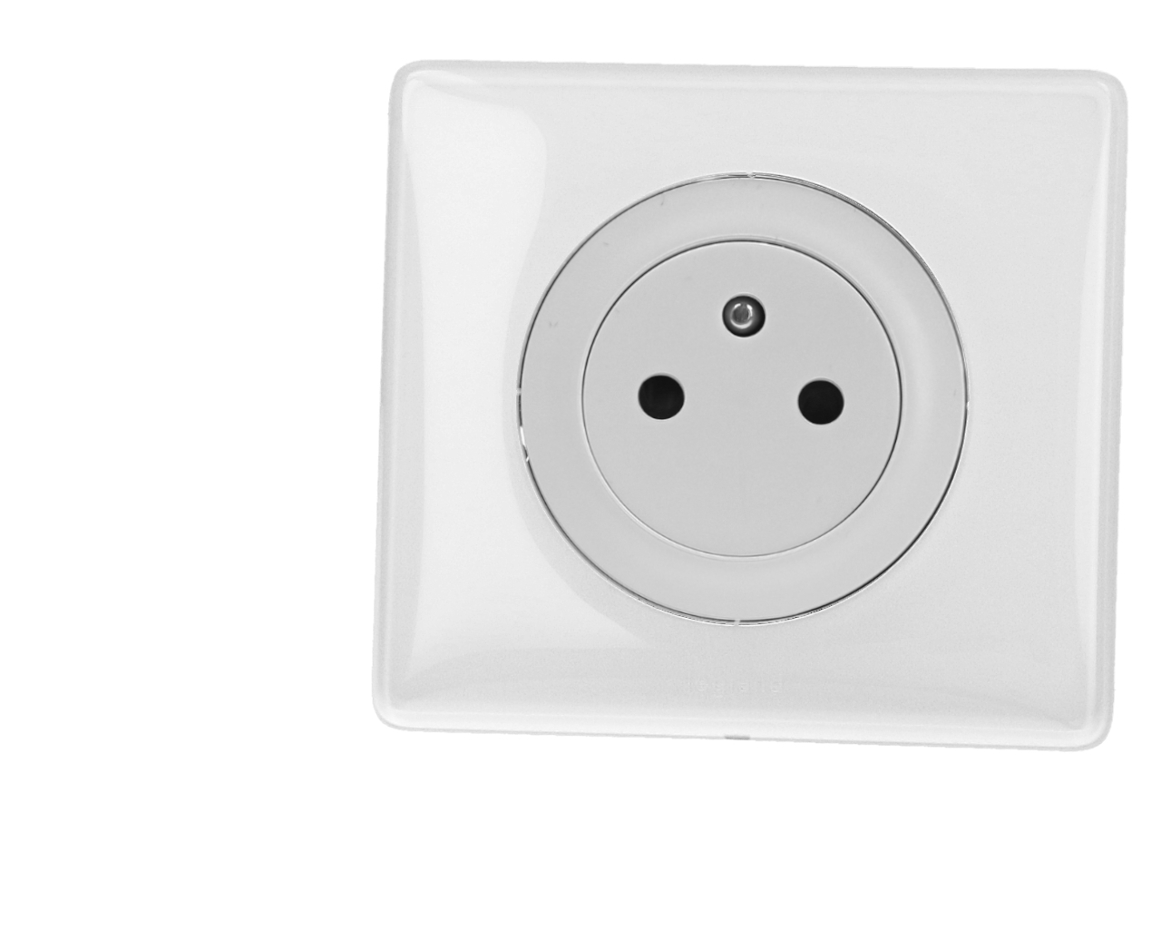 Prise de courant 16A 2P+T blanche affleurante Legrand Céliane™ complète